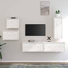 vidaXL TV Stand 5 st vit massiv furu 3100260