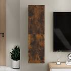 vidaXL Väggmonterad TV-benk rökfärgad ek 30,5x30x110 cm 826676