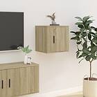 vidaXL Väggmonterad TV Stand sonoma-ek 40x34.5x40 cm 816646
