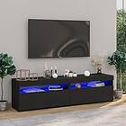 vidaXL TV-benkar med LED-belysning 2 st svart 75x35x40 cm 804394