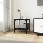 vidaXL TV Stand svart 40x33x41 cm Konstruerat trä och stål 819302