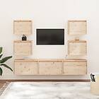 vidaXL TV-benk 7 st massiv furu 3100224