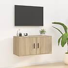 vidaXL Väggmonterad TV Stand sonoma-ek 80x34.5x40 cm 816627