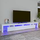 vidaXL TV Stand med LED-belysning Vit 260x36.5x40 cm 3152818