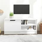 vidaXL TV-benk 80x35x36.5 cm hvit høyglans konstruert tre