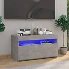 vidaXL TV-benk med LED-belysning betonggrå 75x35x40 cm 804399