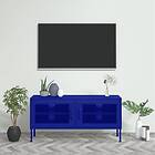vidaXL TV-benk marinblå 105x35x50 cm stål 336235
