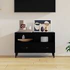vidaXL TV-benk svart 80x36x50 cm konstruerat trä 812592