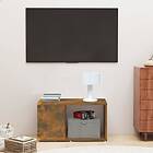vidaXL TV-benk røkfarget eik 60x24x32 cm konstruert tre