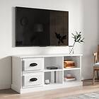 vidaXL TV Stand white high gloss 102x35.5x47.5 cm constructed wood 816178