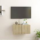 vidaXL Väggmonterat TV-skåp sonoma-ek 60x30x30 cm 804517
