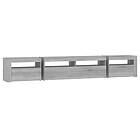 vidaXL TV Stand med LED-belysning grå sonoma 240x35x40 cm 3152728