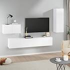 vidaXL TV Stand 4 delar vit konstruerat trä 3114334