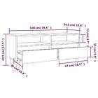 vidaXL TV Stand svart 100x34.5x44.5 cm konstruerat trä 831894