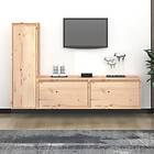vidaXL TV Stand 3 st massiv furu 3100119