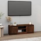 vidaXL TV Stand with door brown oak 102x30x36 cm