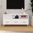 vidaXL TV-benk vit 102x36x50 cm konstruerat trä 812600