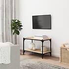 vidaXL TV Stand sonoma-ek 60x33x41 cm konstruerat trä och stål 819318