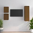vidaXL TV-benk 3 st honungsbrun massiv furu 3100167