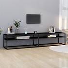 vidaXL TV-benk svart 200x40x40,5 cm härdat glas 331727