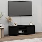 vidaXL TV Stand with door black 102x30x36 cm