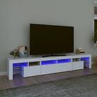 vidaXL TV Stand med LED-belysning vit 230x36.5x40 cm 3152786