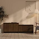 vidaXL TV Stand brun ek 146.5x35x50 cm konstruerat trä 813028