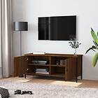 vidaXL Tv-bänk med dörrar brun ek 102x35x45 cm konstruerat trä 826294