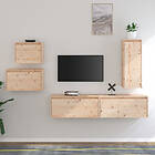 vidaXL TV Stand 5 st massiv furu 3100259