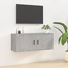 vidaXL Väggmonterat TV-benk betonggrå 100x34,5x40 cm 816636