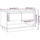 vidaXL TV-benk brun ek 70x41x44 cm konstruerat trä 812977
