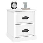 vidaXL Yöpöytä 2 st vit 39x39x47,5 cm konstruerat trä 816145