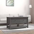 vidaXL Soffbord grå 102x49x55 cm massiv furu 820923