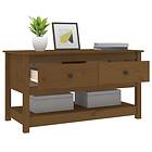 vidaXL Soffbord honungsbrun 102x49x55 cm massiv furu 820924
