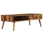 vidaXL Soffbord massivt sheshamträ med honungsfinish 110x50x37 cm 246201