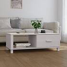 vidaXL Soffbord HAMAR vit 100x55x35 cm massiv furu 340453
