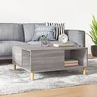 vidaXL Soffbord grå sonoma 80x80x36,5 cm konstruerat trä 821098