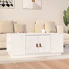 vidaXL Soffbord vit 100x50x41 cm massiv furu 818256