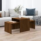 vidaXL Soffbord brun ek 100x48x40 cm konstruerat trä 815548