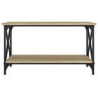 vidaXL Soffbord sonoma-ek 80x45x45 cm konstruerat trä och järn 823323