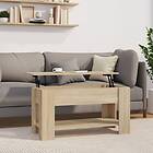 vidaXL Soffbord sonoma-ek 101x49x52 cm konstruerat trä 809704