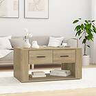 vidaXL Soffbord sonoma-ek 80x50x40 cm konstruerat trä 816531