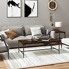 vidaXL Soffbord rökfärgad ek 100x50x35 cm konstruerat trä 819389