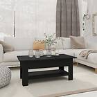 vidaXL Soffbord svart 102x55x42 cm spånskiva 810254