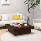 vidaXL Soffbord brun ek 90x90x28 cm konstruerat trä 826637