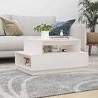 vidaXL Soffbord vit 80x55x40,5 cm massiv furu 814515