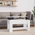 vidaXL Soffbord vit 101x49x52 cm konstruerat trä 809701