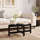 vidaXL Soffbord svart 87x48x35 cm massiv furu 822326