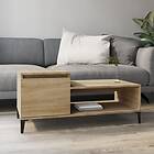 vidaXL Soffbord sonoma-ek 100x50x45 cm konstruerat trä 821135