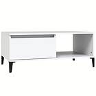 vidaXL Soffbord vit 90x50x36,5 cm konstruerat trä 821052